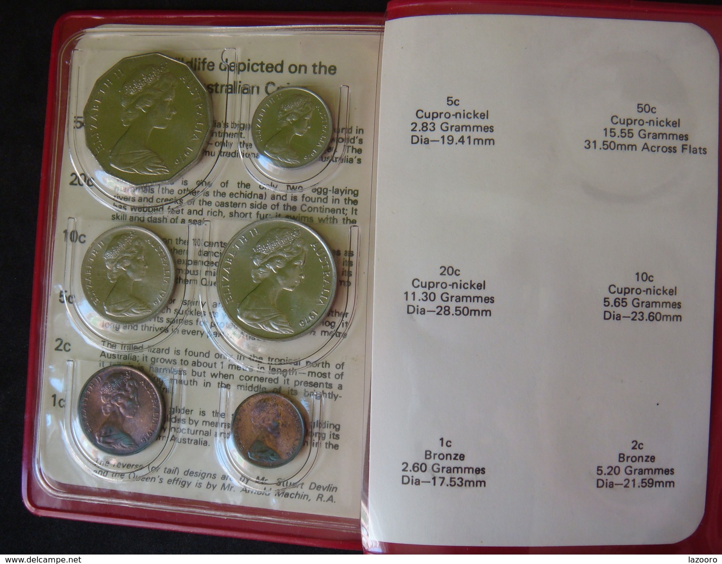 LaZooRo: Australia 1 - 50 Cent 1976 Set UNC - Sets Sin Usar &  Sets De Prueba