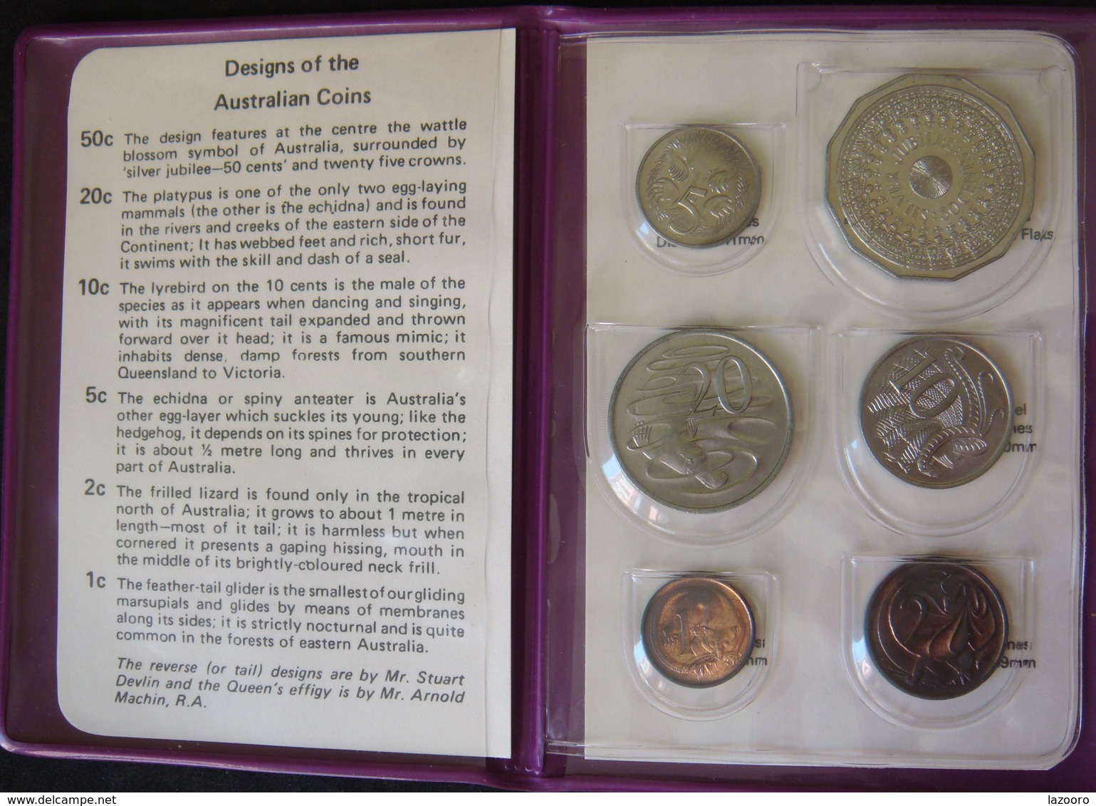 LaZooRo: Australia 1 - 50 Cent 1977 Set UNC - Sets Sin Usar &  Sets De Prueba