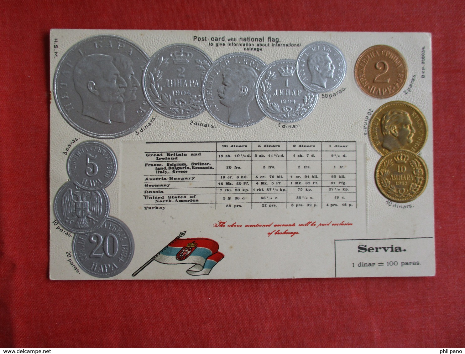 Embossed Gold And Silver Coins From  Servia  Serbia Ref 2908 - Serbien