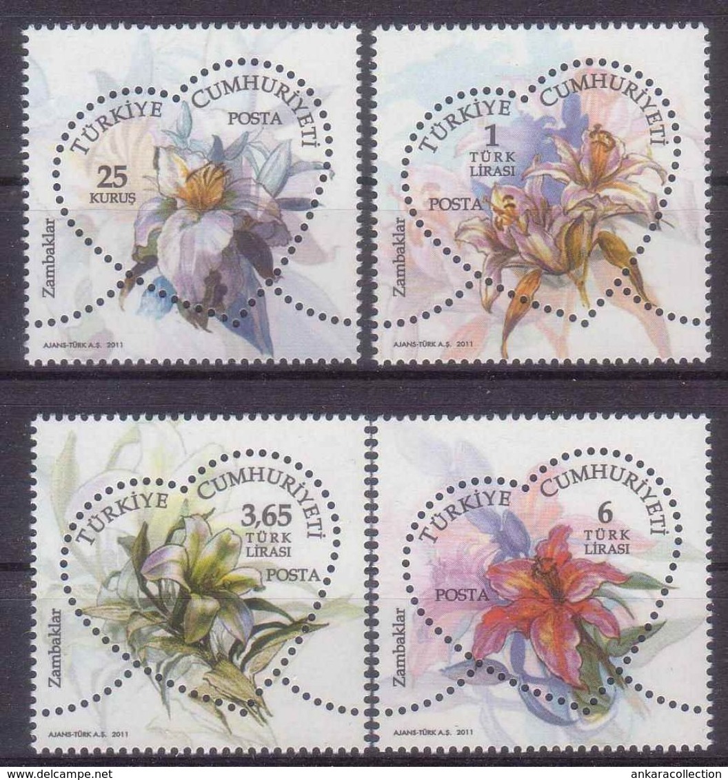 AC - TURKEY STAMP - PERMANENT POSTAL STAMPS THEMED AS LILIES MNH  07 FEBRUARY 2011 - Neufs