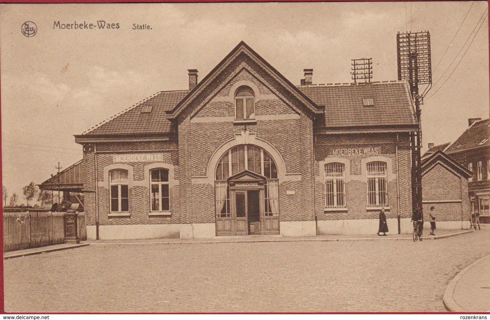 Moerbeke Waes Waas Statie Station Waasland ZELDZAAM (In Zeer Goede Staat) Geanimeerd - Moerbeke-Waas