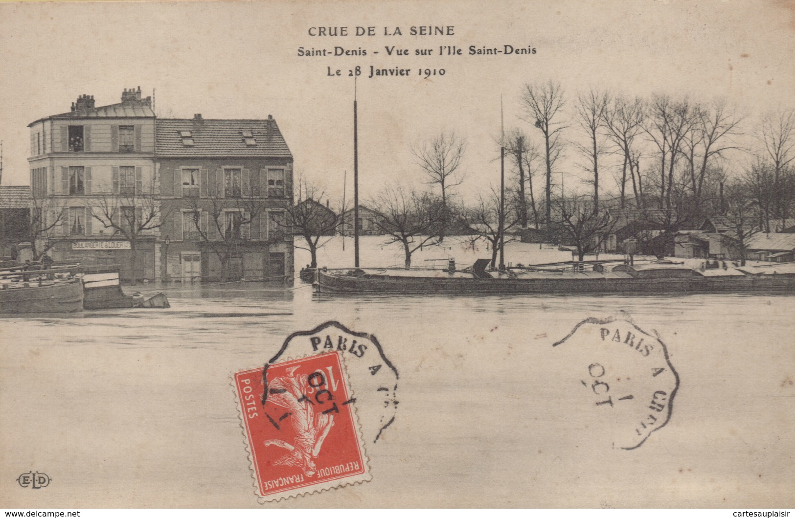 L'Ile Saint Denis : Crue De La Seine - L'Ile Saint Denis