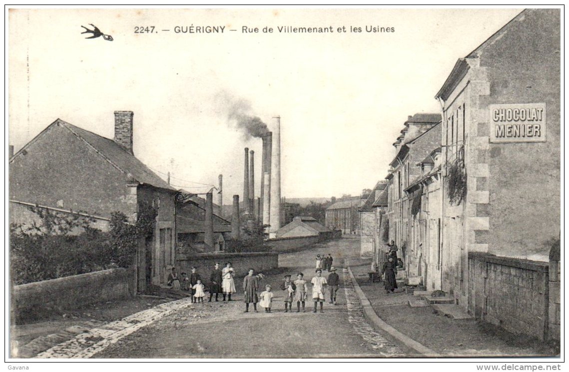 58 GUERIGNY - Rue De Villemenant Et Les Usines - Guerigny