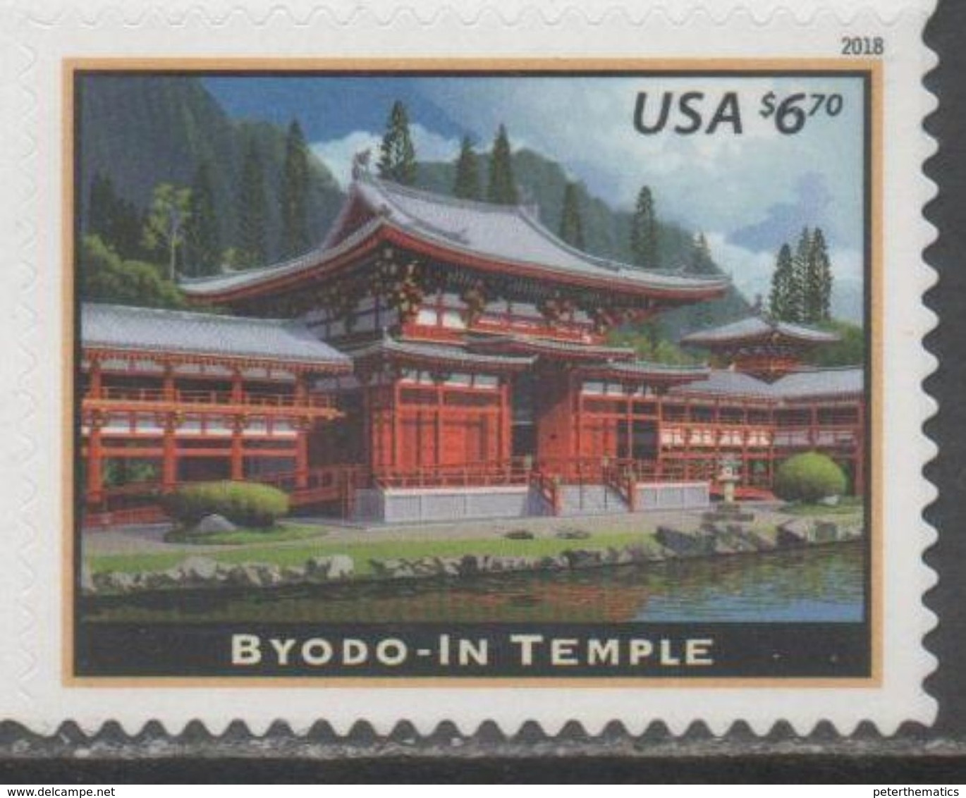 USA, 2018, MNH, TEMPLES, BYODO-IN TEMPLE, MOUNTAINS, 1v - Other & Unclassified