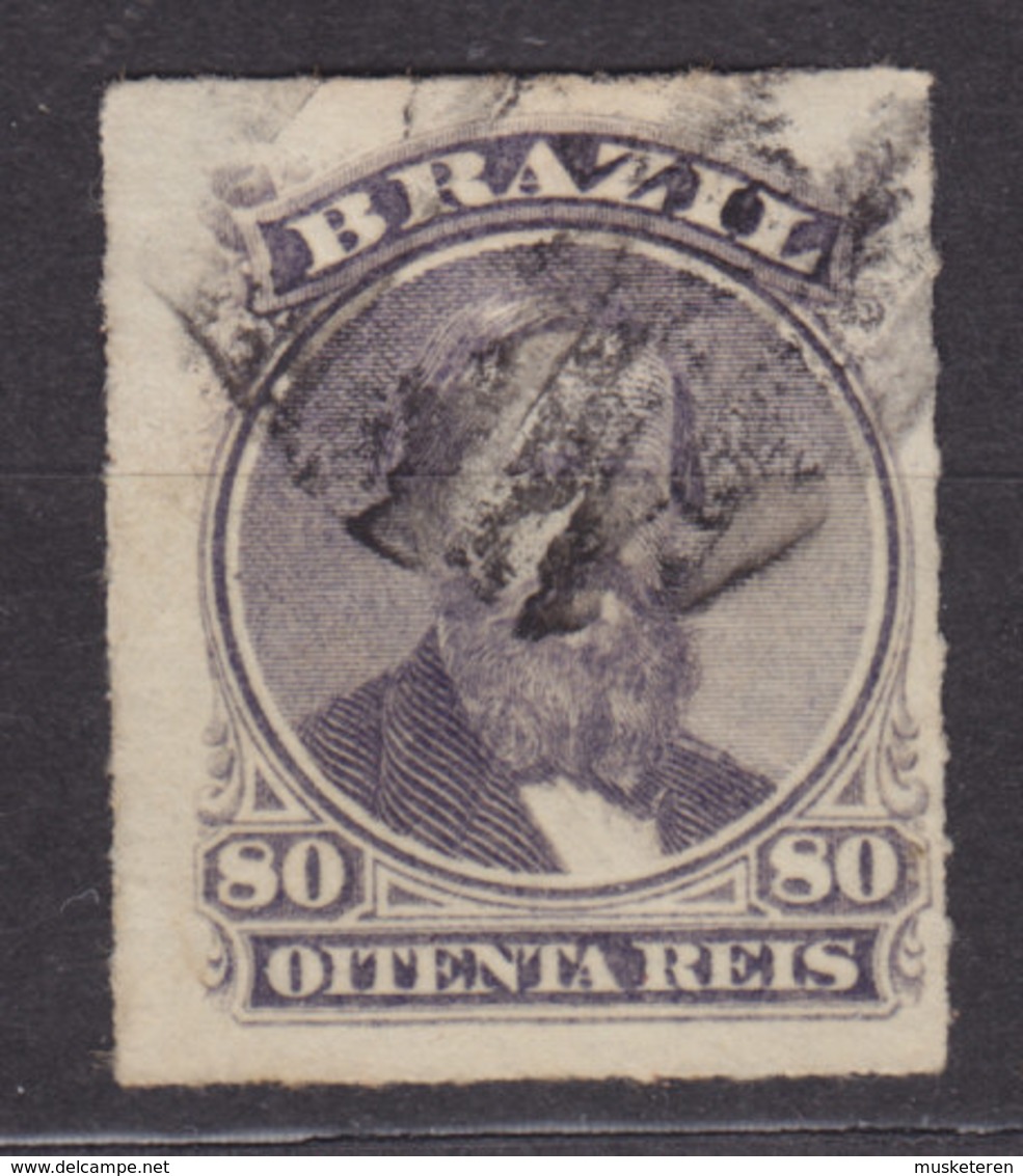 Brazil 1877 Mi. 33      80 R Kaiser Pedro II. - Usados