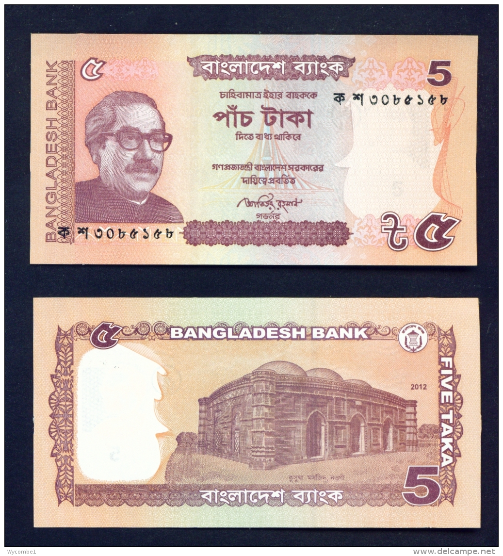 BANGLADESH  -  2012  5 Taka  UNC Banknote - Bangladesh