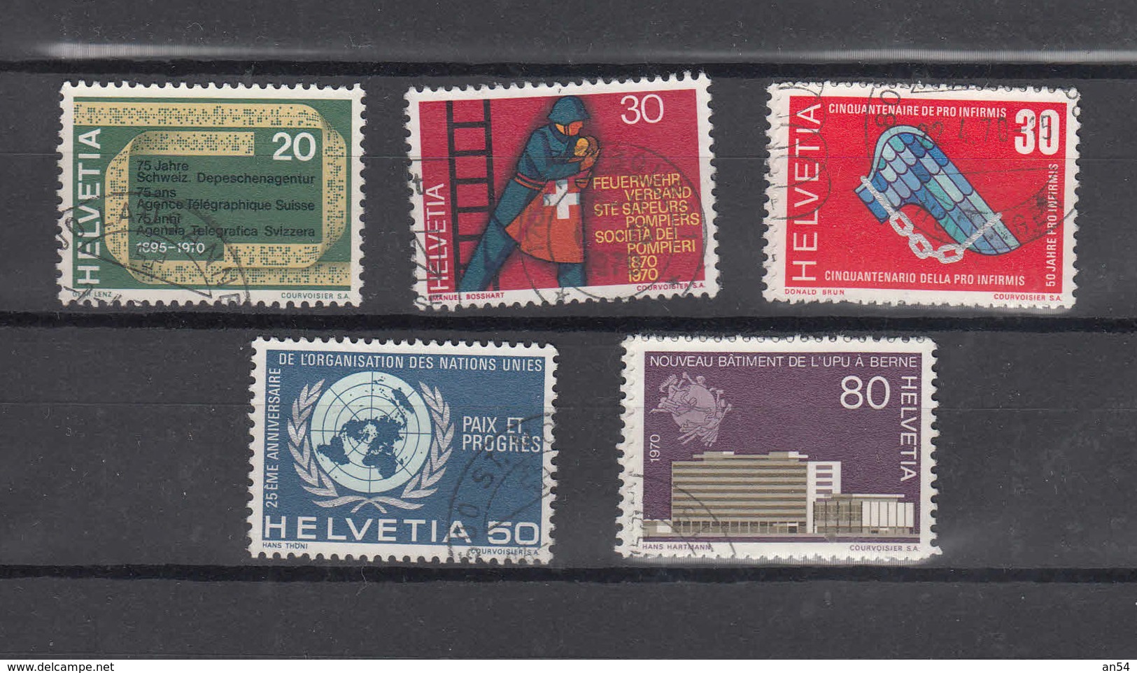 1970    N°  476 à 480  OBLITERES            CATALOGUE ZUMSTEIN - Used Stamps