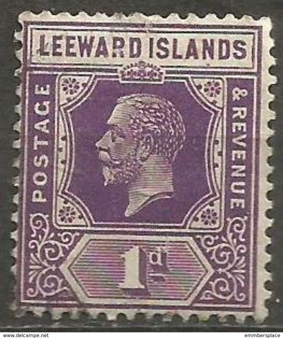 Leeward Islands - 1922 King George V 1d Unused No Gum  SG 61  Sc 64 - Leeward  Islands