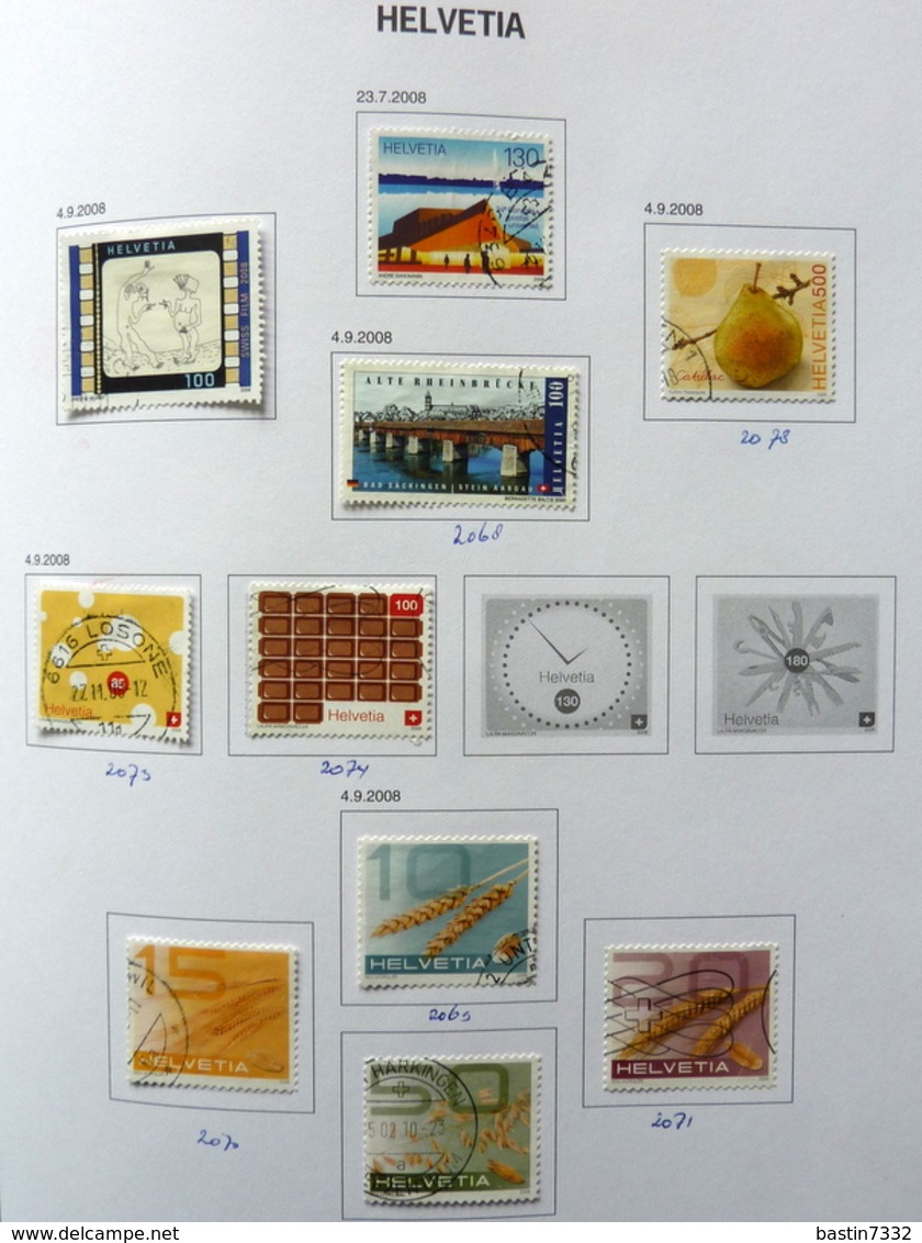 Switzerland/Suisse/Suiza/Svizzera collection 1982-2013 on album pages used/gebruikt/oblitere
