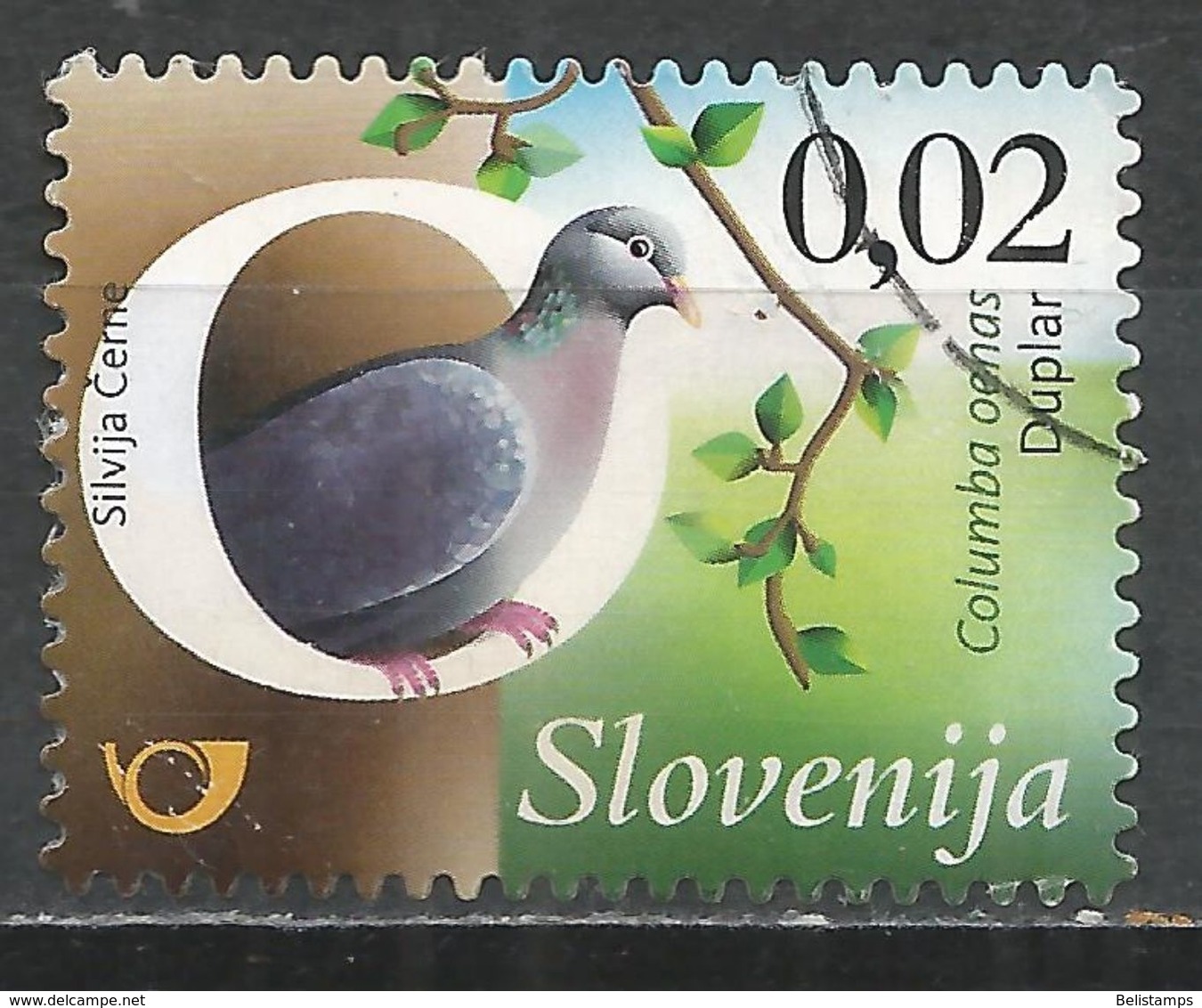 Slovenia 2015. Scott #1120 (U) Bird, Columbia Oenas And O - Slovénie