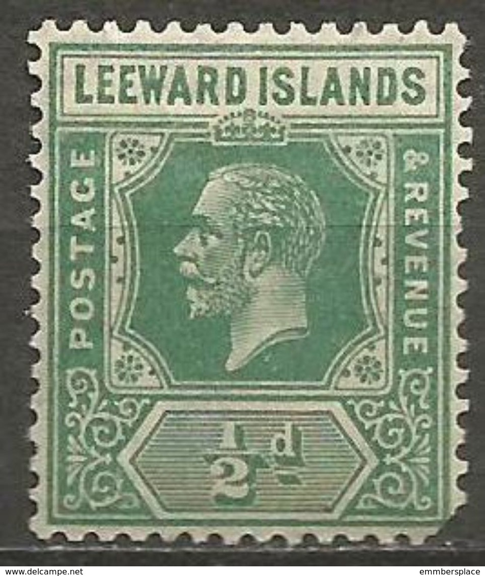 Leeward Islands - 1922 King George V 1/2d MH *  SG 59  Sc 62 - Leeward  Islands