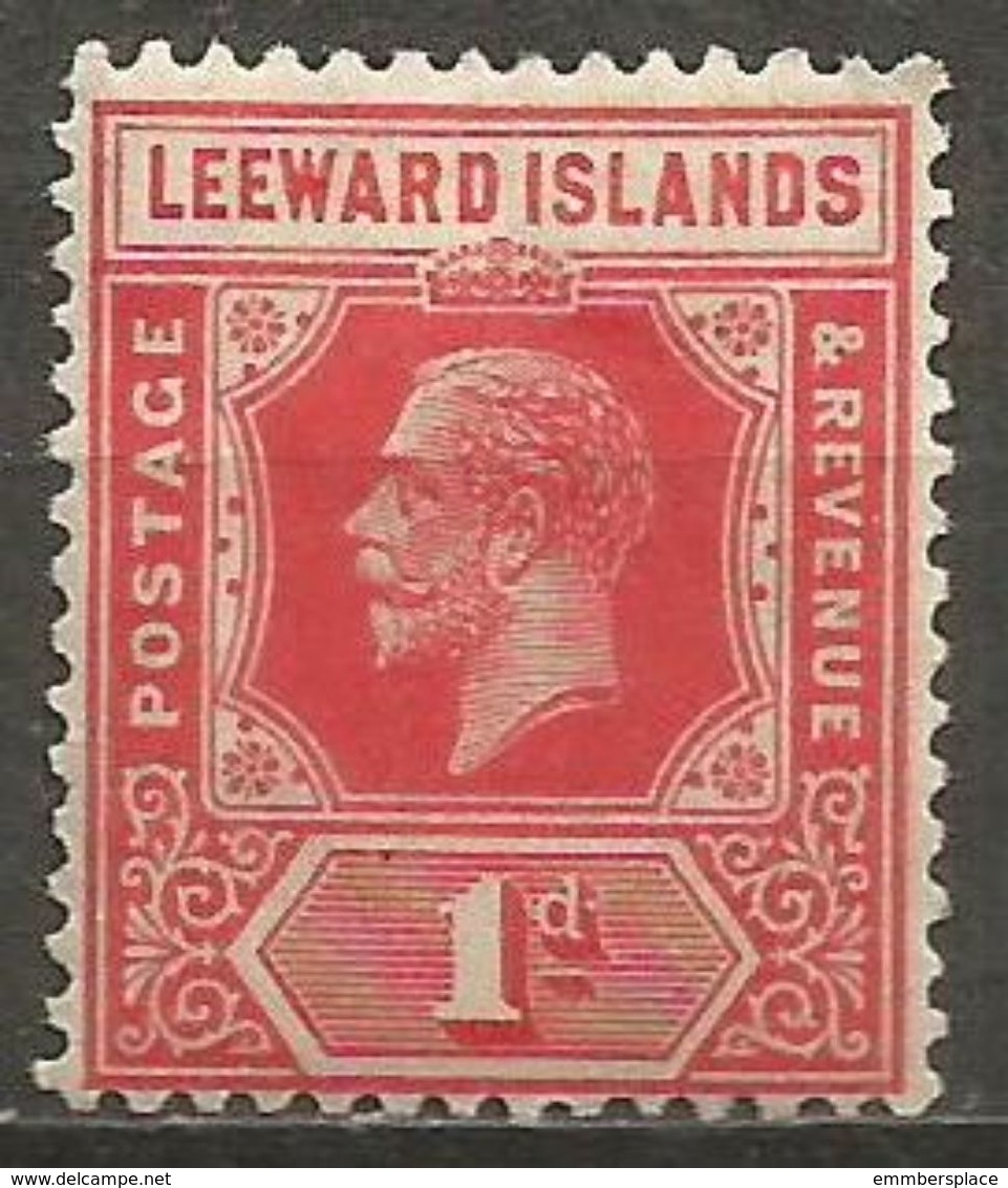 Leeward Islands - 1921 King George V 1d MH *  SG 60  Sc 63 - Leeward  Islands