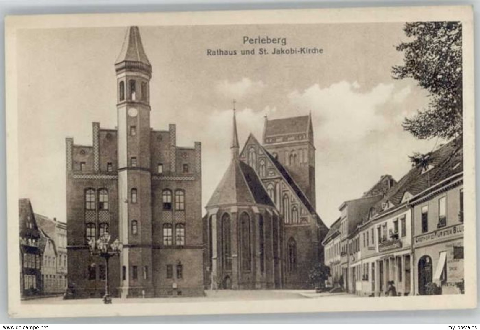 40040777 Perleberg Perleberg Rathaus St Jakobi Kirche * Perleberg - Perleberg