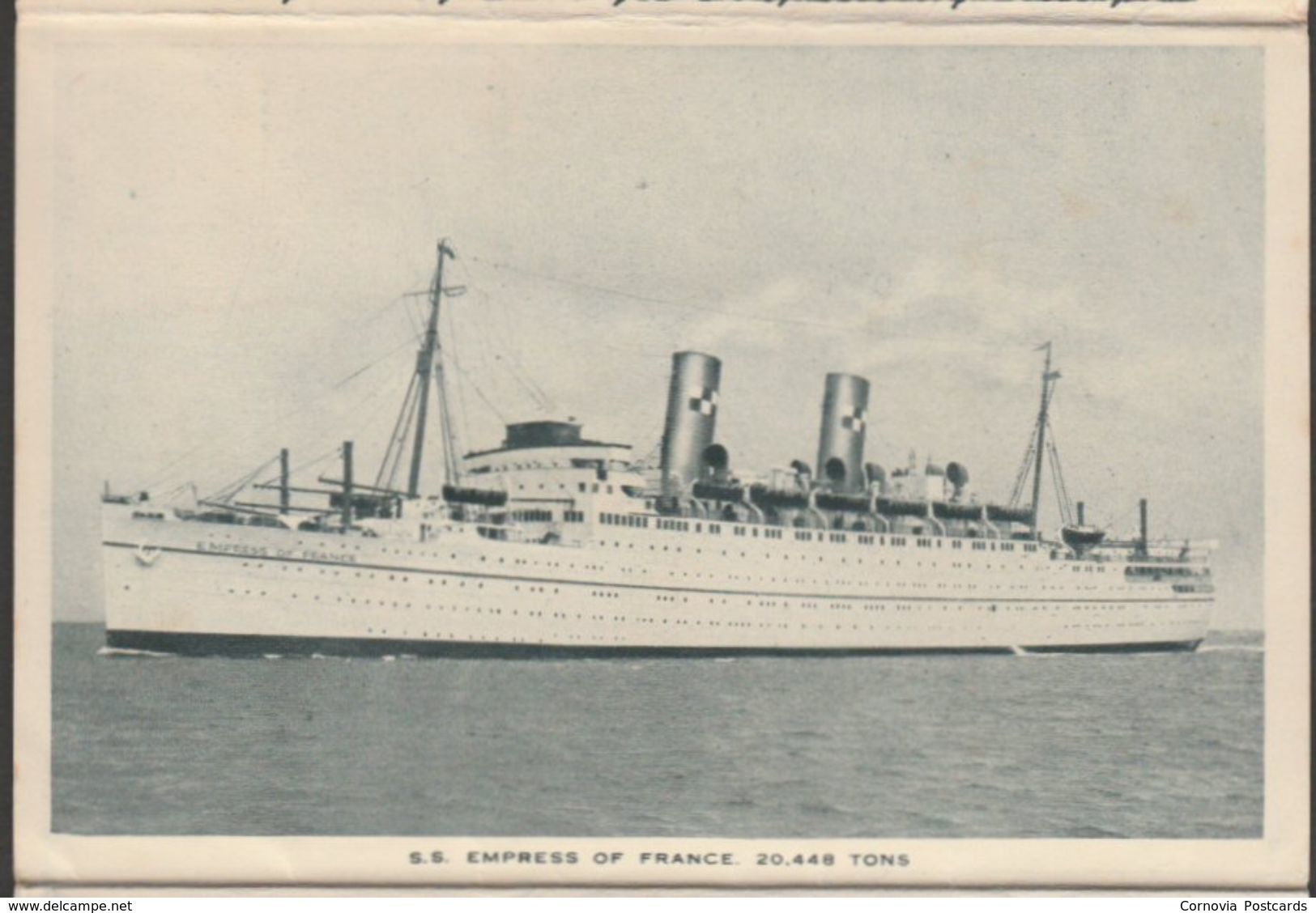 Canadian Pacific SS Empress Of France, 1952 - Tuck's Letterview - Piroscafi