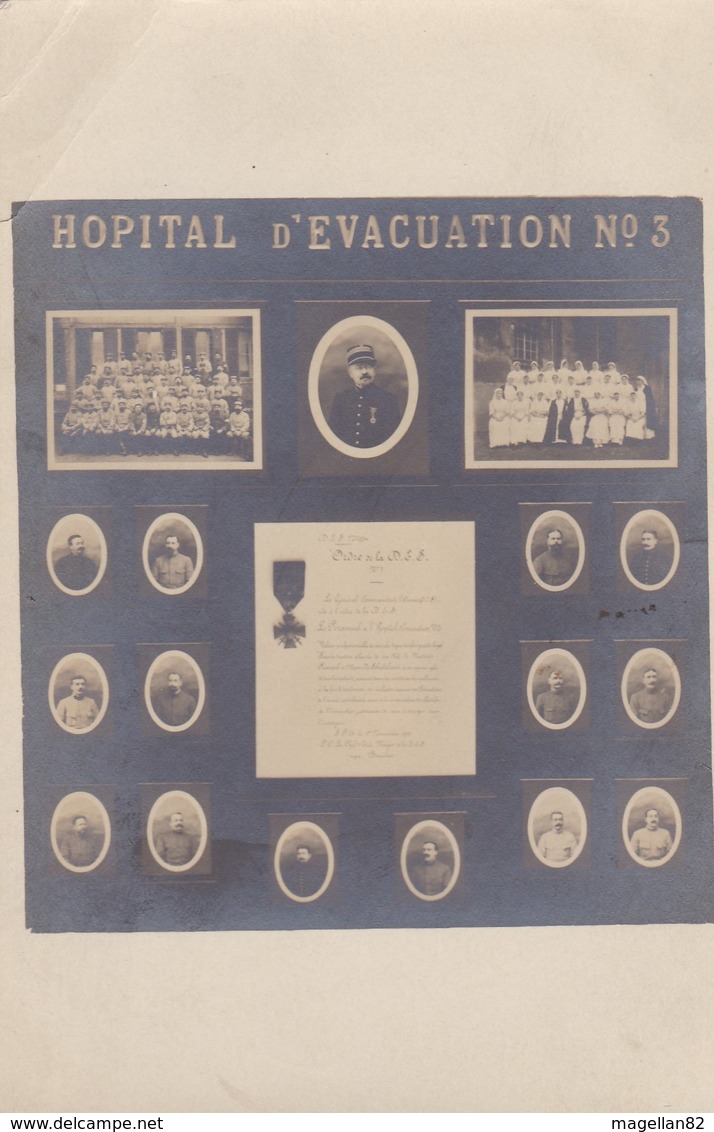 CPA Photo.  HOPITAL D'EVACUATION N° 3 - Guerre 1914-18