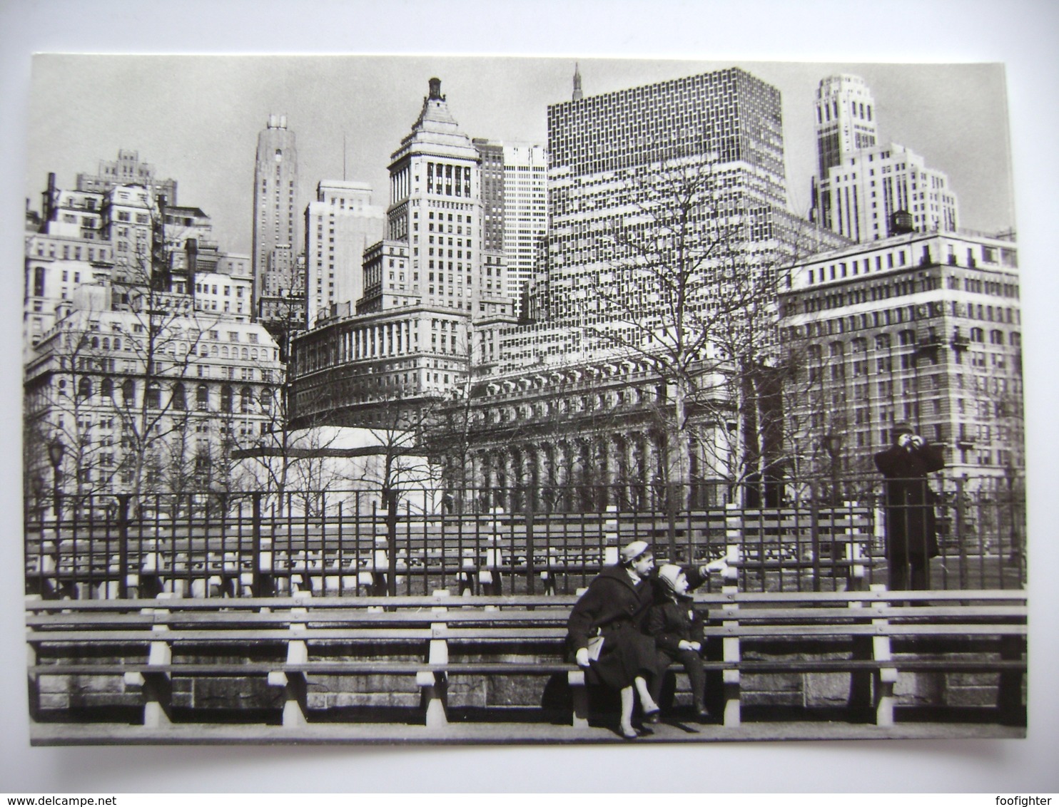 US New York: Manhattan - Battery Park, In The Background Downtown's Sky-scrapers - 1960s Unused - Manhattan