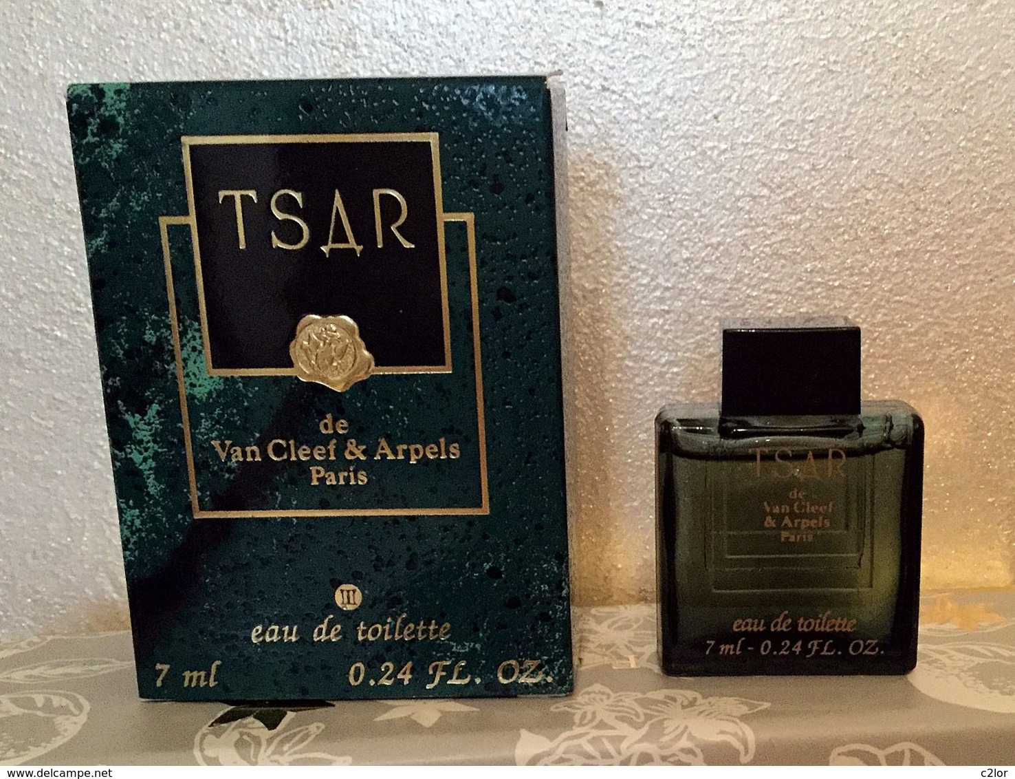 Miniature "TSAR   "de Van Cleef & Arpels  Eau De Toilette  7 Ml Dans Sa Boîte - Miniatures Hommes (avec Boite)