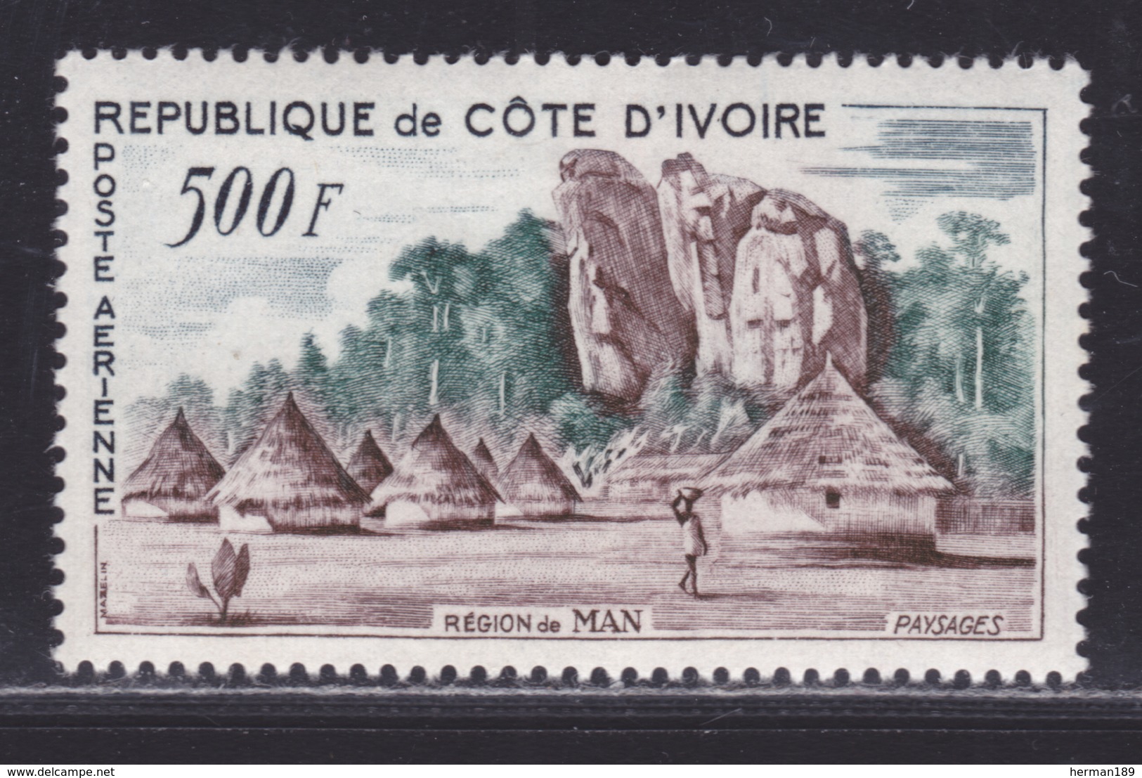 COTE D'IVOIRE AERIENS N°   24 ** MNH Neuf Sans Charnière, TB (D6457) Région De Man - Ivoorkust (1960-...)