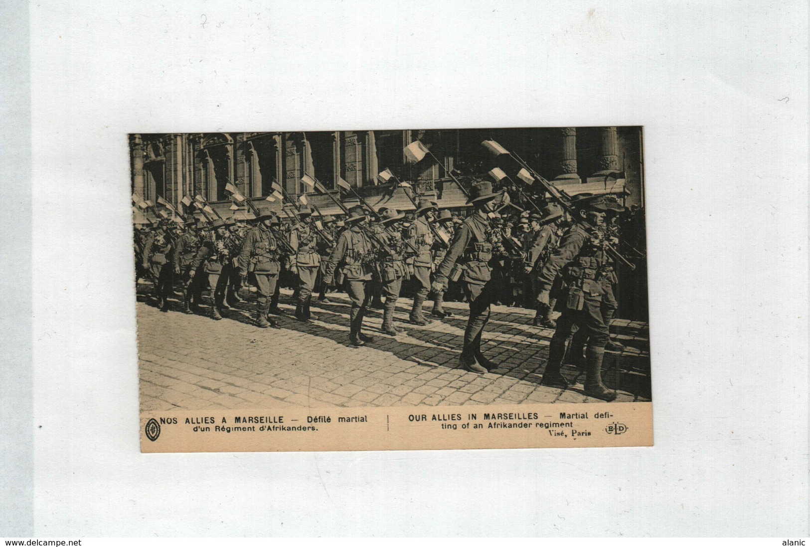 GUERRE 1914 1918 ... NOS ALLIES A MARSEILLE -Défilé Martial  D'un Régiment D'Afrikanders Série :E-L-D - Guerre 1914-18