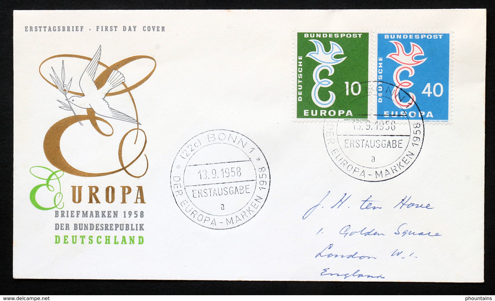 Germany 1958 Europa Cept FDC - Other & Unclassified