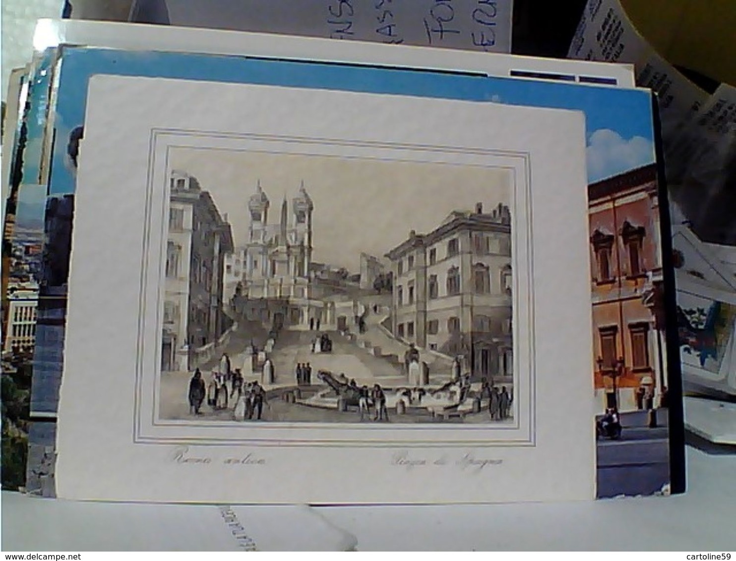 7 Mini CARD BIGLIETTI ILLUSTRATI ROMA  VARIE VEDUTE  N1960 GR701 - Verzamelingen