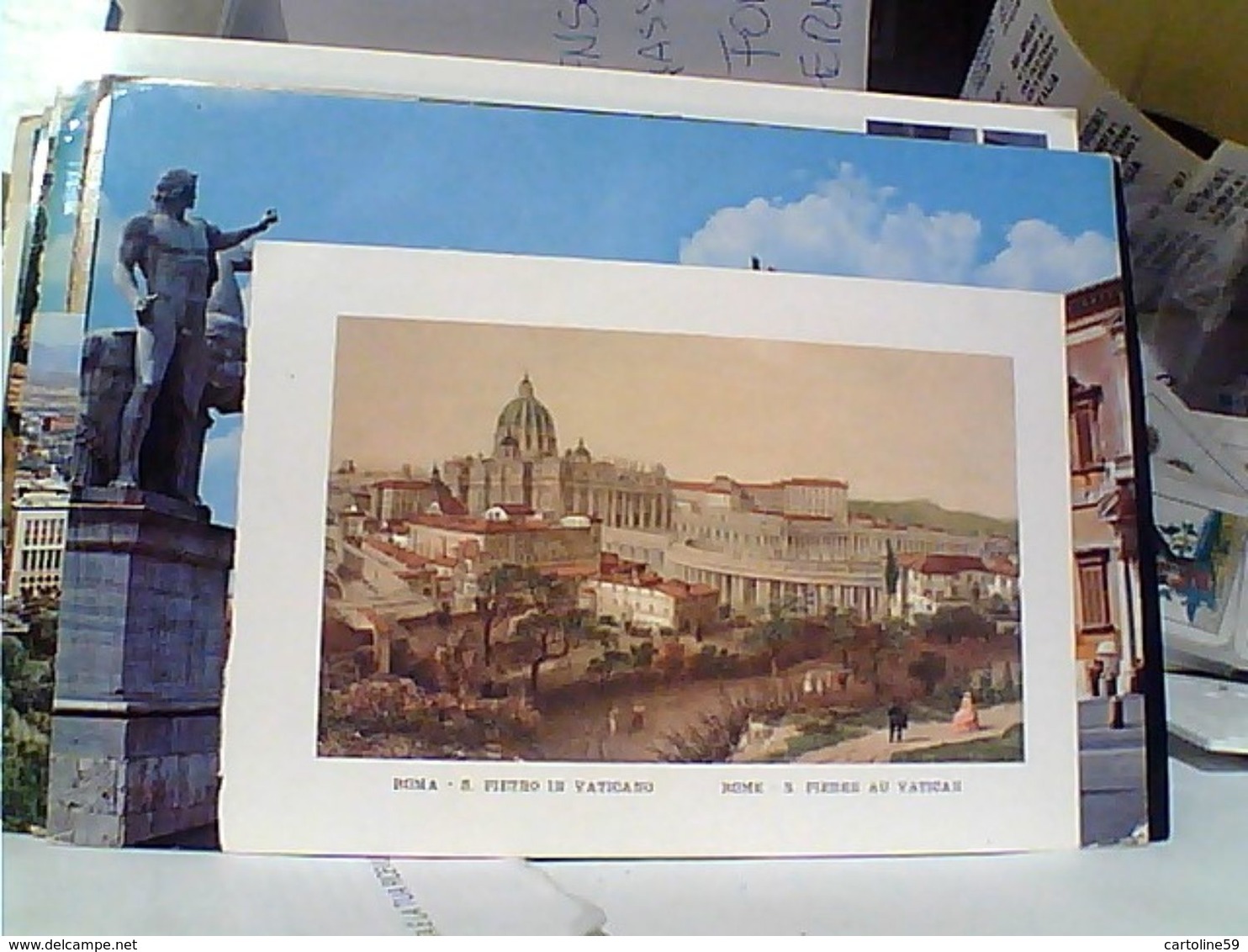 7 mini CARD BIGLIETTI ILLUSTRATI ROMA  VARIE VEDUTE  N1960 GR701