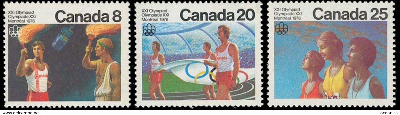 Canada (Scott No. 681-83 - Olympique D'été / 1976 / Summer Olympic) [**] Set - Neufs