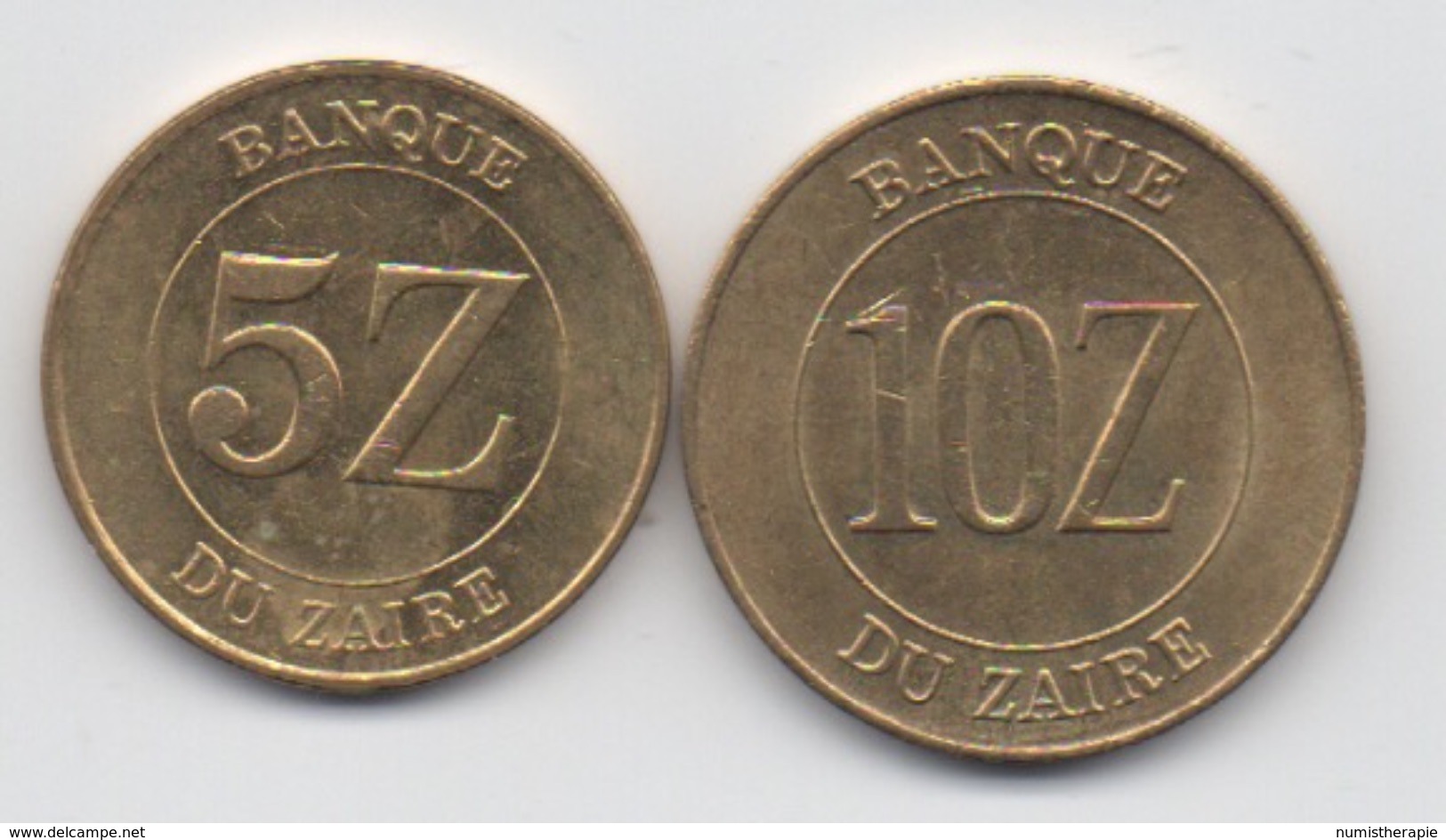 Zaïre : Lot De 2 Pièces : 5Z 1987 + 10Z 1988 (en Bon état) - Zaïre (1971-97)