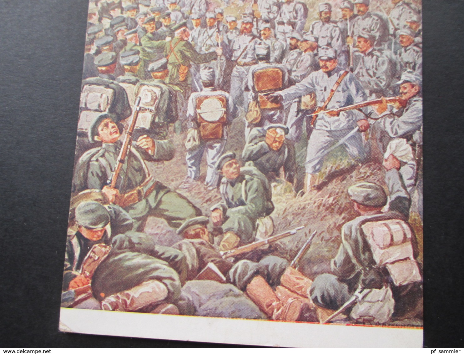 Österreich 1914 Ansichtskarte Gefangennahme Von Russen Durch Österreicher. Kriegswitwenhilfe Nr. 178 EF - Brieven En Documenten