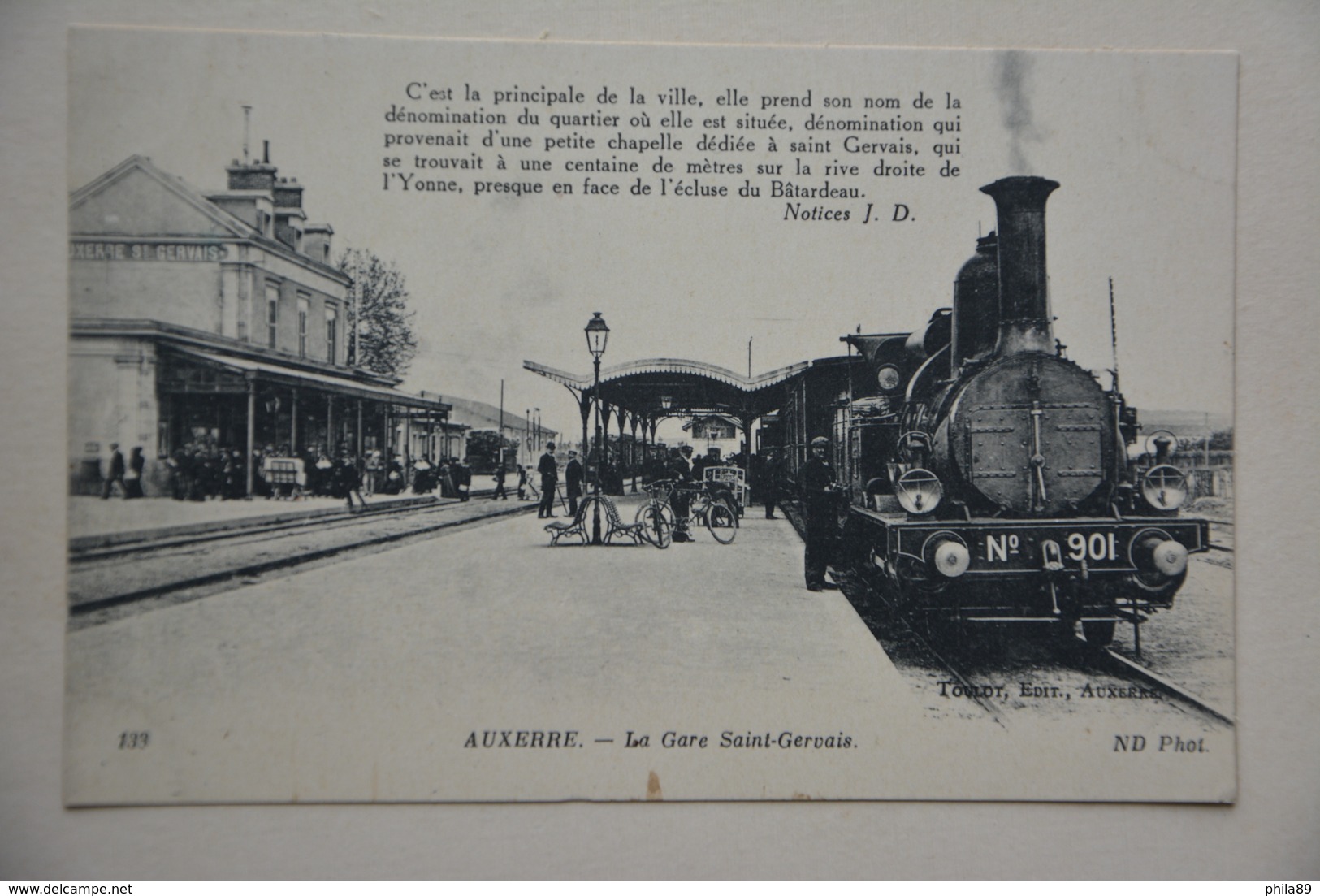 AUXERRE-la Gare Saint Gervais-train En Gare En Gros Plan-animee - Auxerre