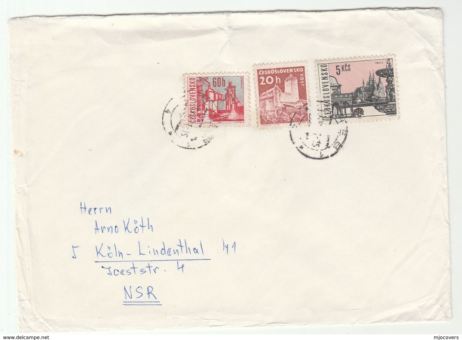 1971 CZECHOSLOVAKIA  Stamps COVER  To Germany - Brieven En Documenten