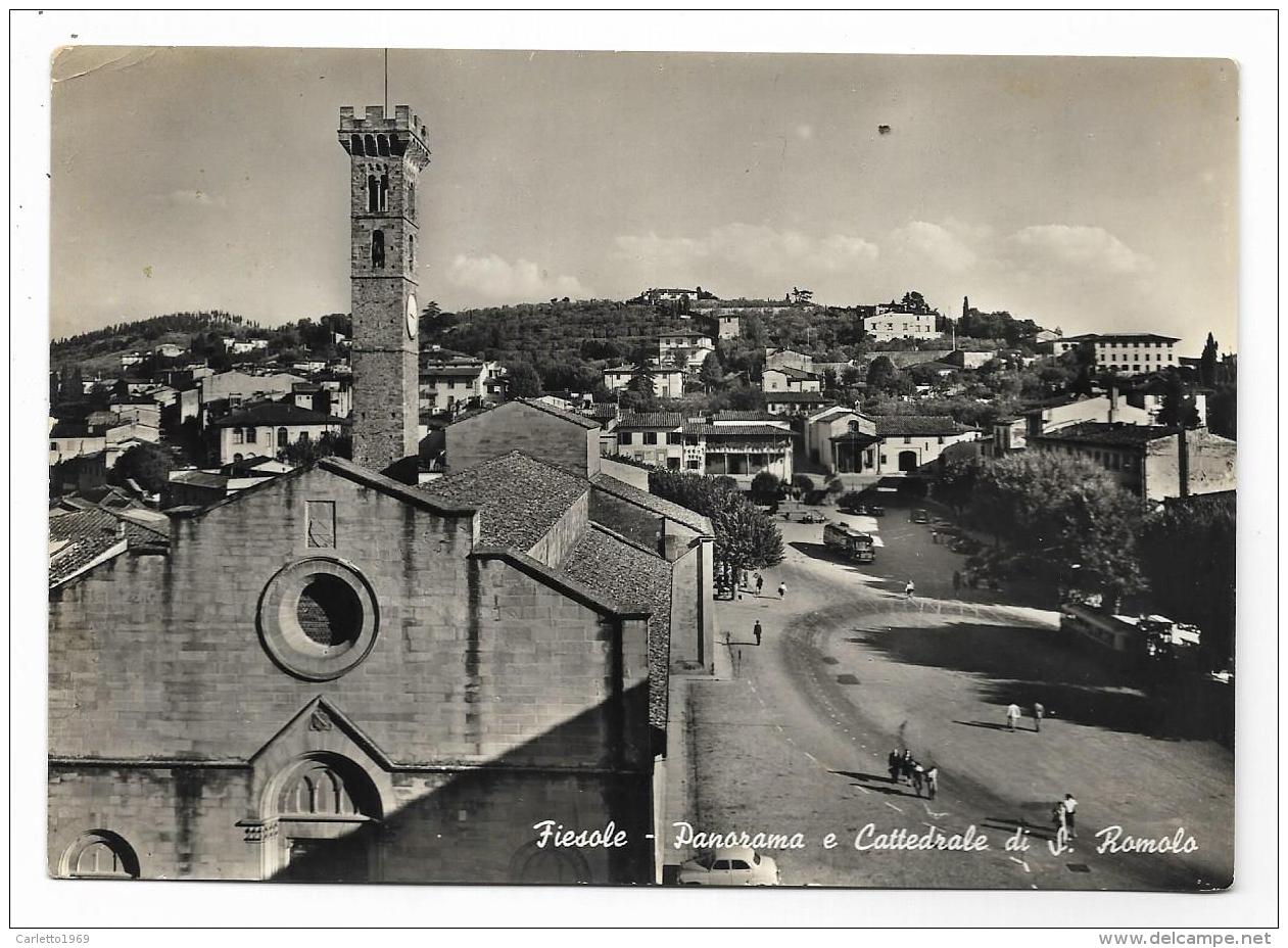 FIESOLE - PANORAMA E CATTEDRALE DI S.ROMOLO  VIAGGIATA FG - Firenze (Florence)