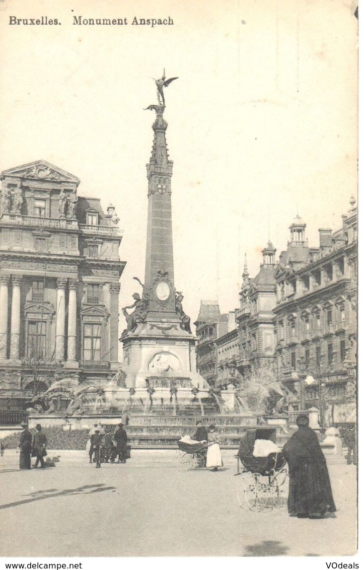 Bruxelles - CPA - Brussel - Monument Anspach - Places, Squares