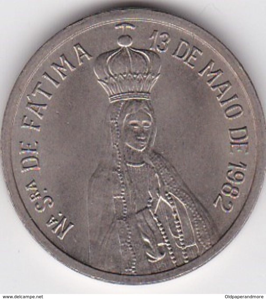 PORTUGAL MEDAL - OUR LADY FÁTIMA - 13 MAIO 1982 - POPE JOHN PAUL II - Royal / Of Nobility