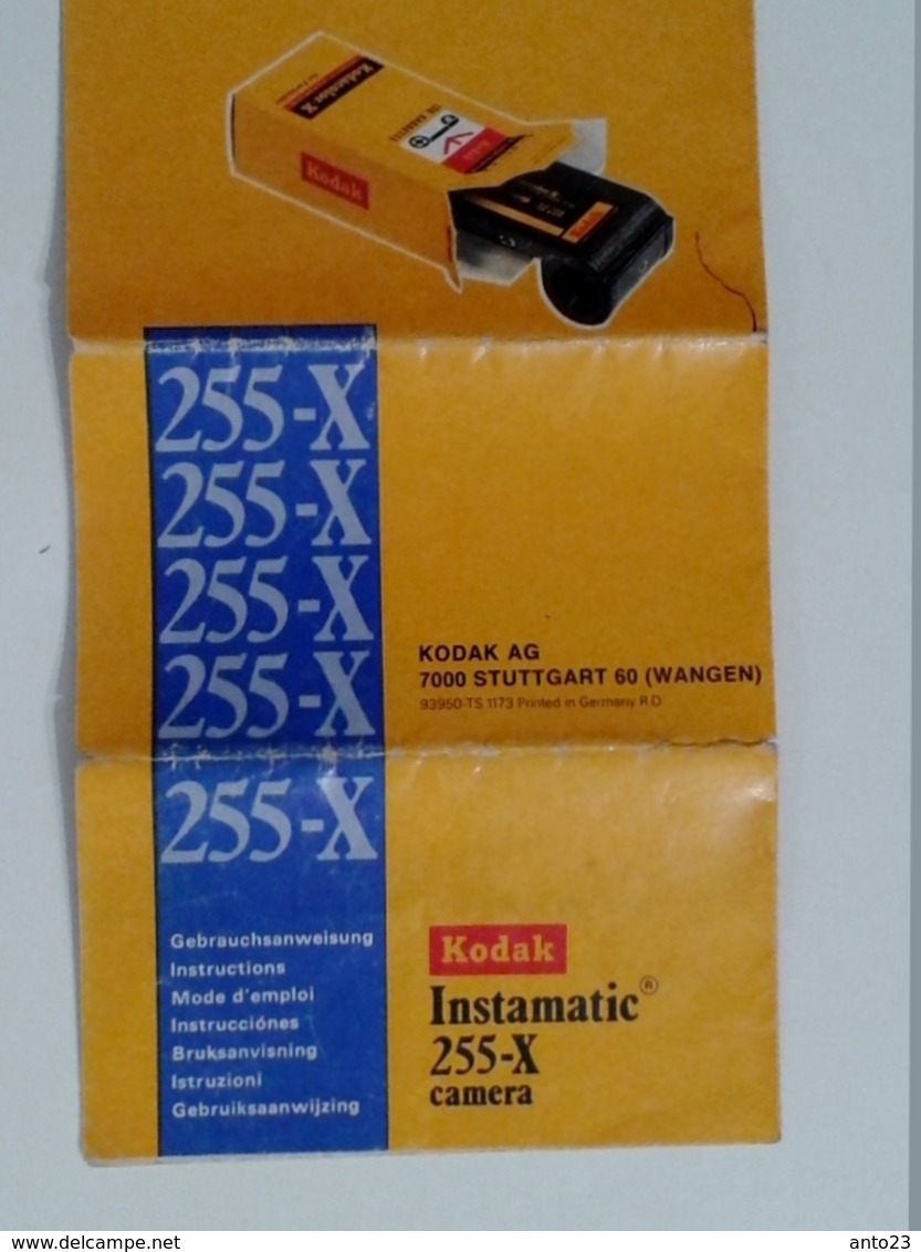 Mode D Emploi Kodak Instamatic 255 - X Camera  Photo - Matériel & Accessoires