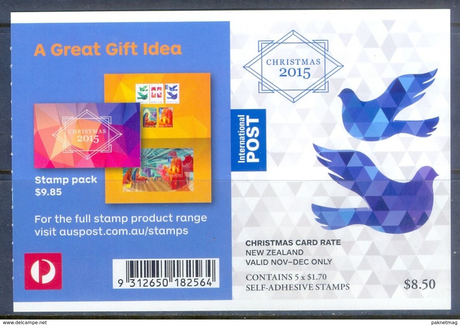 E8- Australia Christmas 2015. Animal. Pigeon. Self Adhesive Stamps. - Other & Unclassified