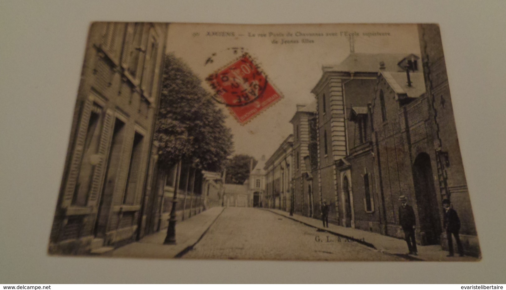 AMIENS:  La Rue Puvis De Chavannes Avec L'école Supérieure  De Jeunes Filles  ,n°90 - Amiens