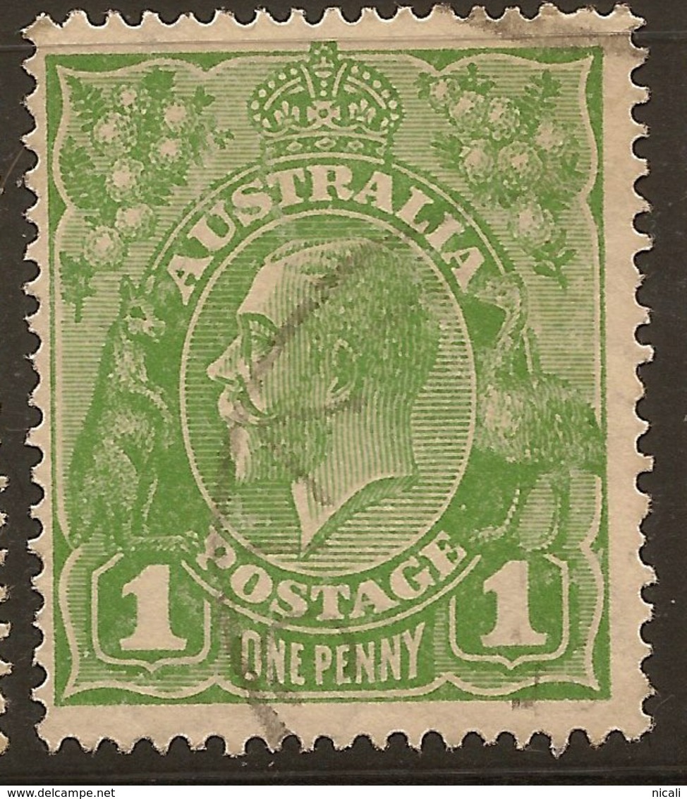 AUSTRALIA 1924 1d Multiple Wmk KGV SG 82 U #AIO184 - Usati