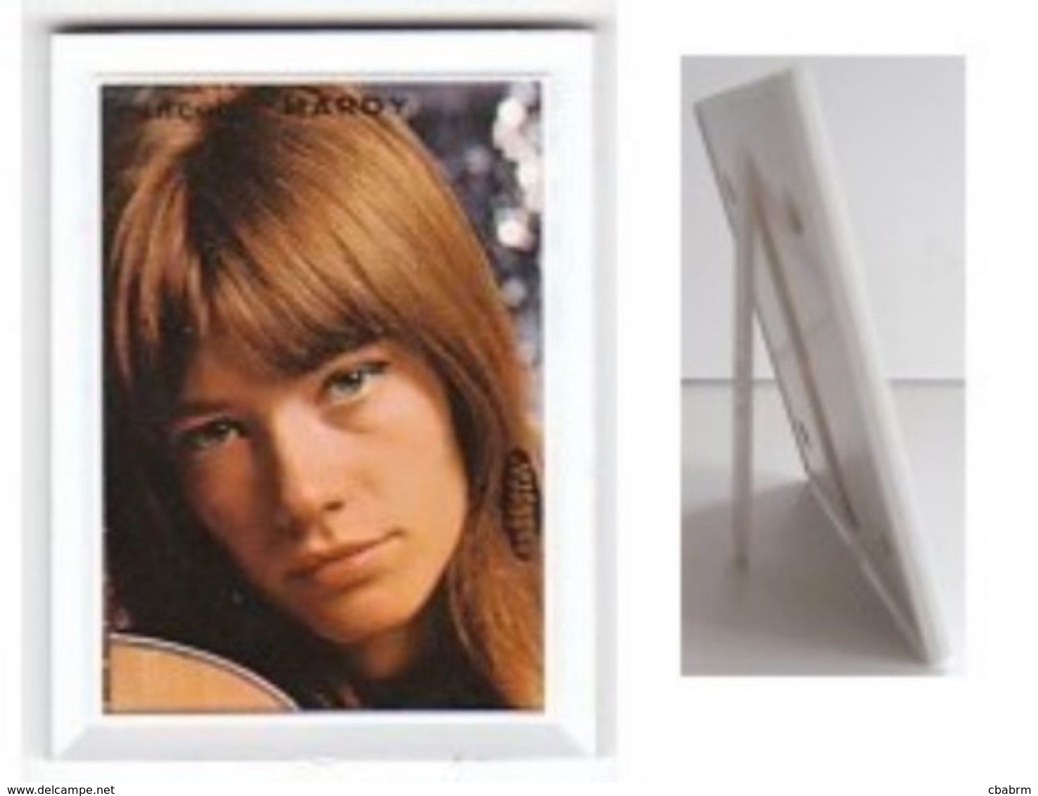 FRANCOISE HARDY Petite Carte Format Environ 5 X 7 Cm Dans Cadre Plastique - Other Products