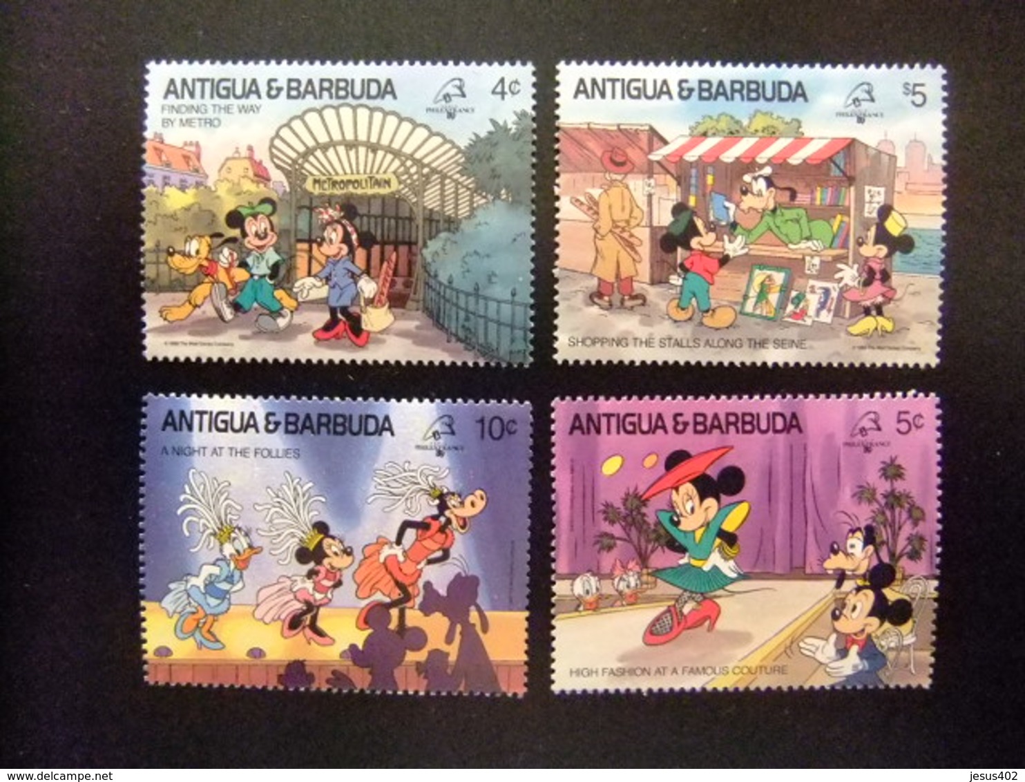 ANTIGUA BARBUDA 1989 WALT DISNEY Yvert 1170 / 73 ** MNH - Disney