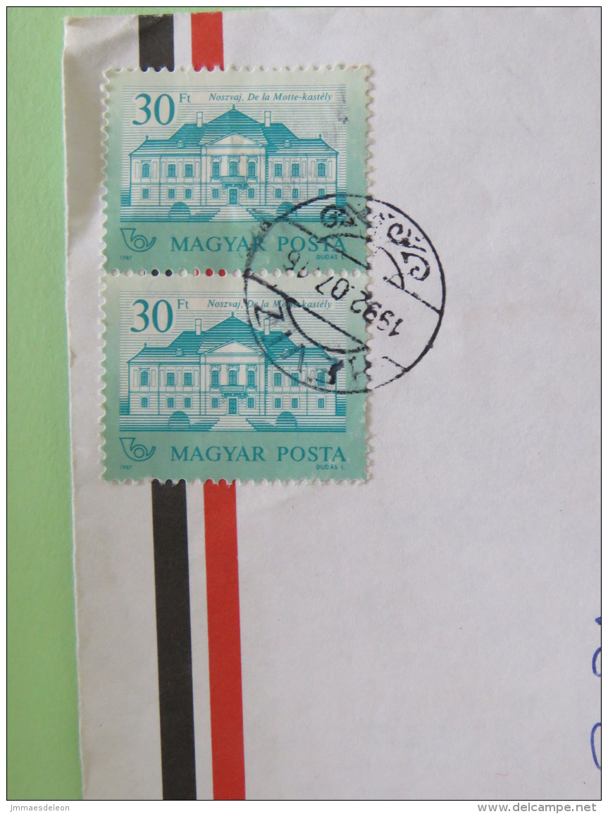 Hungary 2007 Registered Cover Heviz To Belgium - Castle - Briefe U. Dokumente