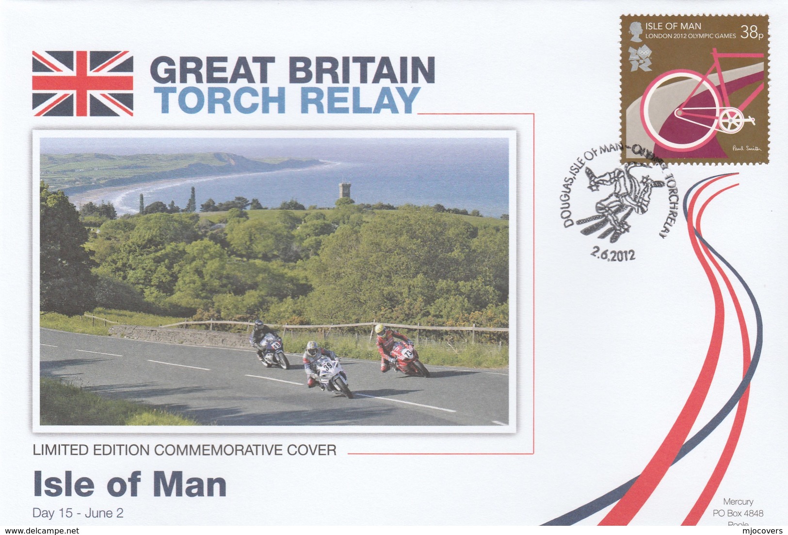 2012 Limited Edition ISLE OF MAN TORCH RELAY COVER For OLYMPIC GAMES London Olympics Sport Bicycle Motorbike  Motorcycle - Summer 2012: London