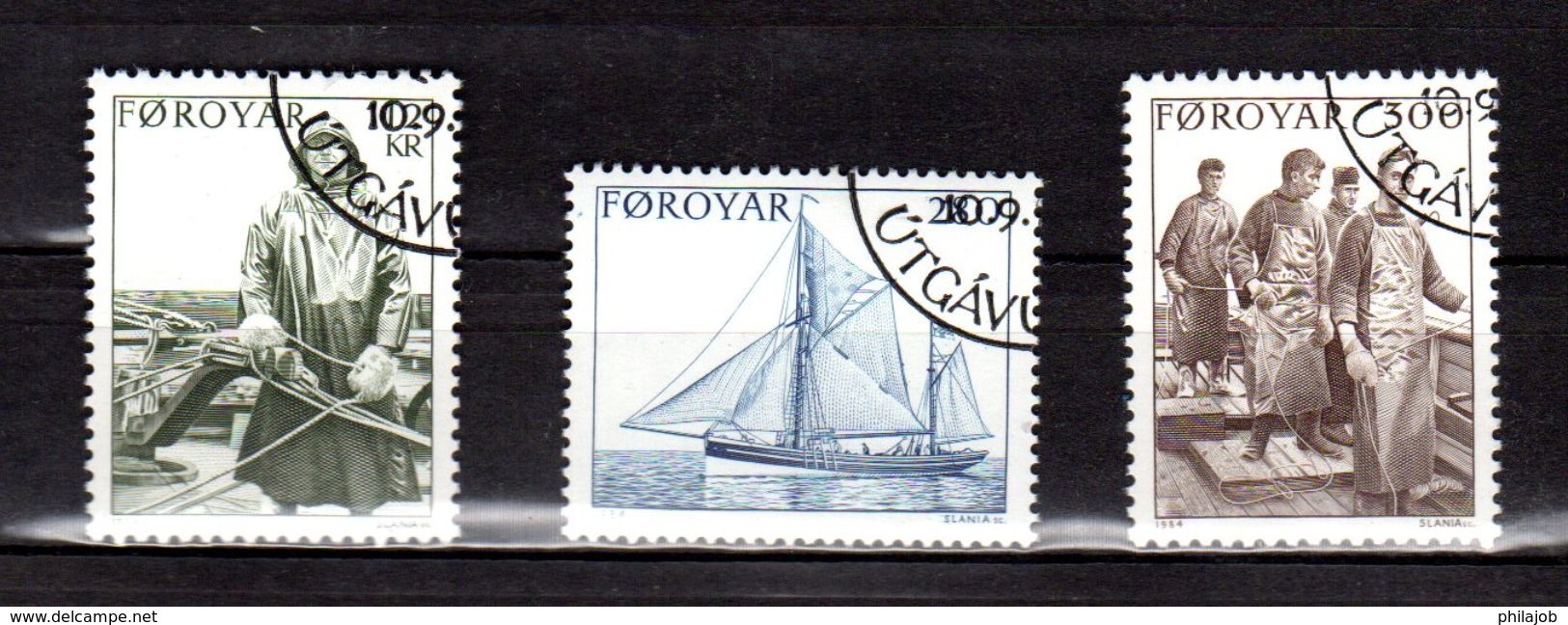 FEROE 3 Timbres Oblitérés.  Parfait état. - Faroe Islands