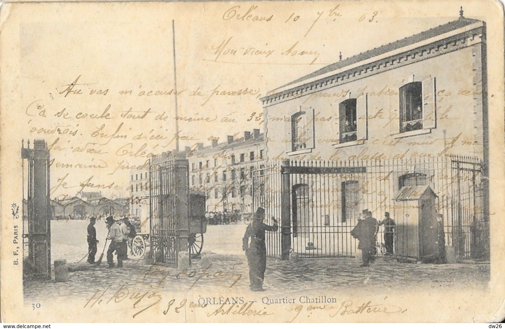 Orléans - Quartier Chatillon - Edition B.F. Paris - Carte Dos Simple N° 30 - Barracks