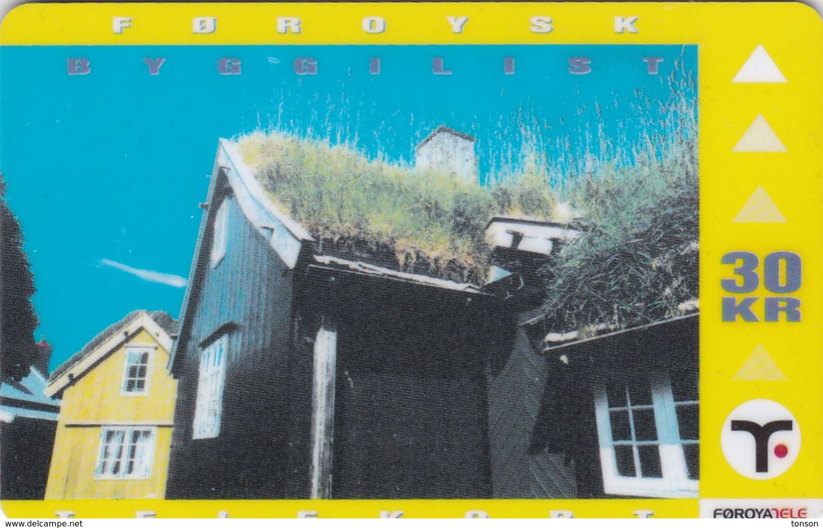 Faroe Islands, OD-020,  30 Kr , Faroese Architecture, Reyn, 2 Scans. - Féroé (Iles)