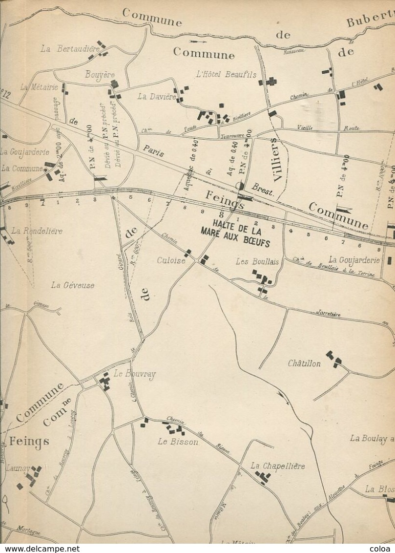 Compagnie Des Chemins De Fer De L’Ouest Ligne De Mortagne à Laigle Plan Général Mai 1884 - Europe