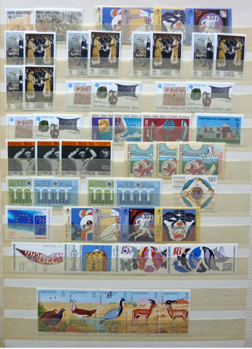 World collection,Europe/CEPT in 5 stockbooks MNH/Postfris/Neuf sans charniere