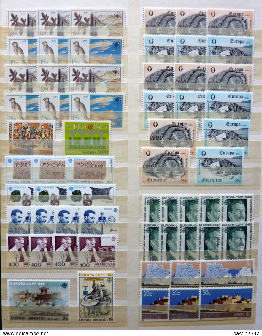 World collection,Europe/CEPT in 5 stockbooks MNH/Postfris/Neuf sans charniere