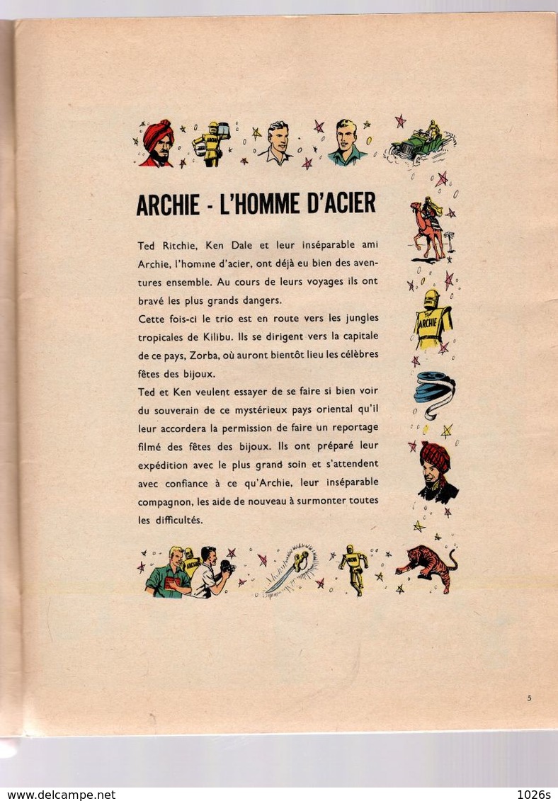 B.B.ARCHIE L'HOMME D'ACIER - LES FETES DES BIJOUX EN INDE - EO - 1952 - Autres & Non Classés