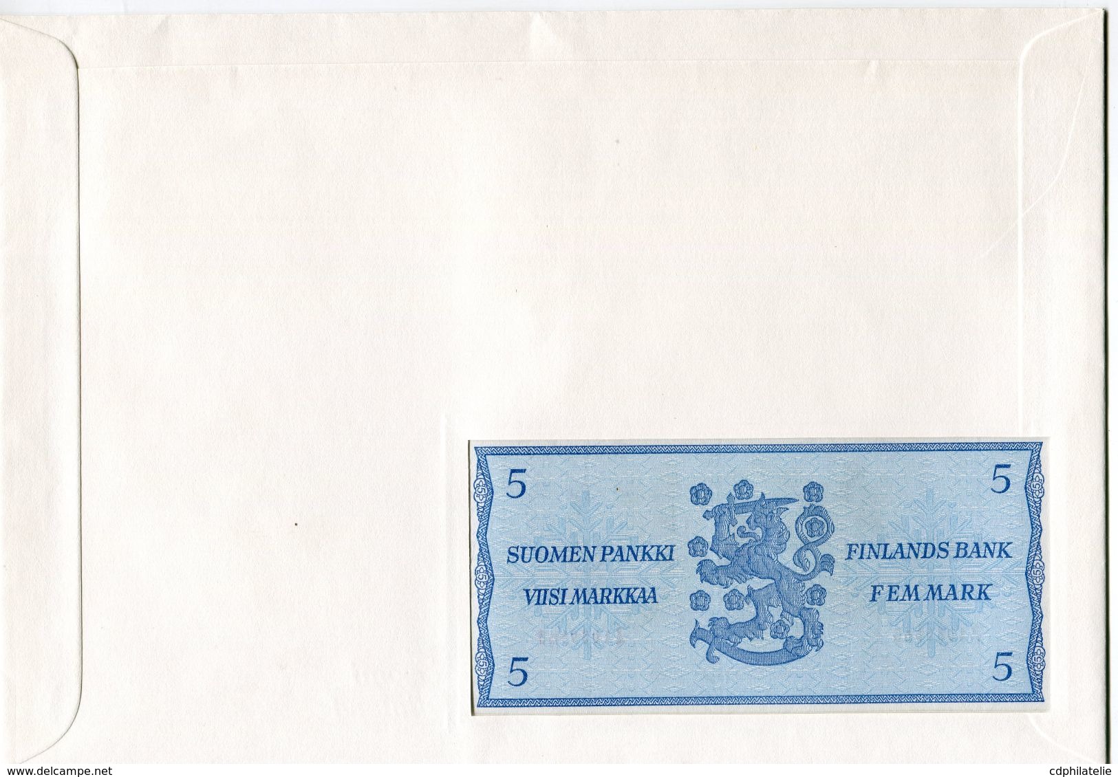 FINLANDE ENVELOPPE AVEC LE BLOC-FEUILLET N°1 (MOYENS DE TRANSPORT DU COURRIER) + BILLET NEUF - Storia Postale